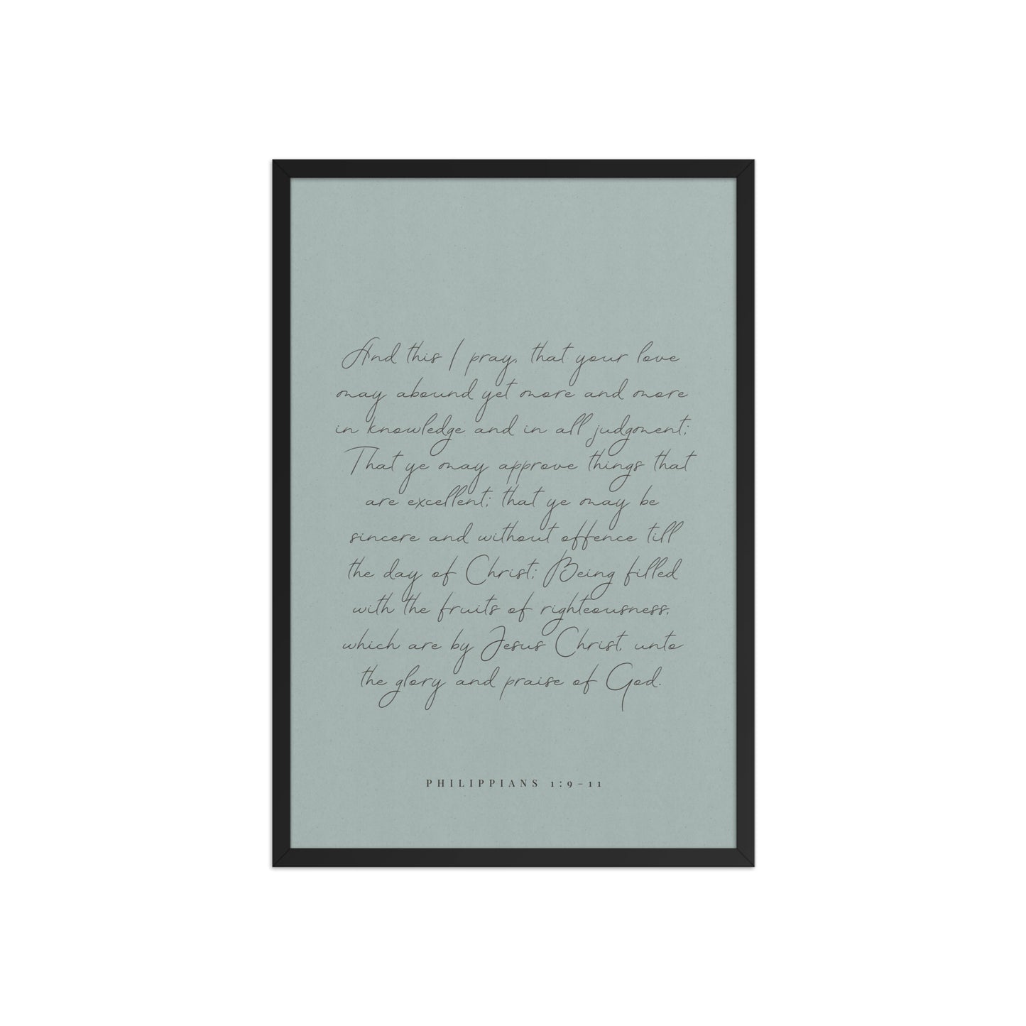 “Abound in Love” – Philippians 1:9–11 KJV Scripture Wall Art