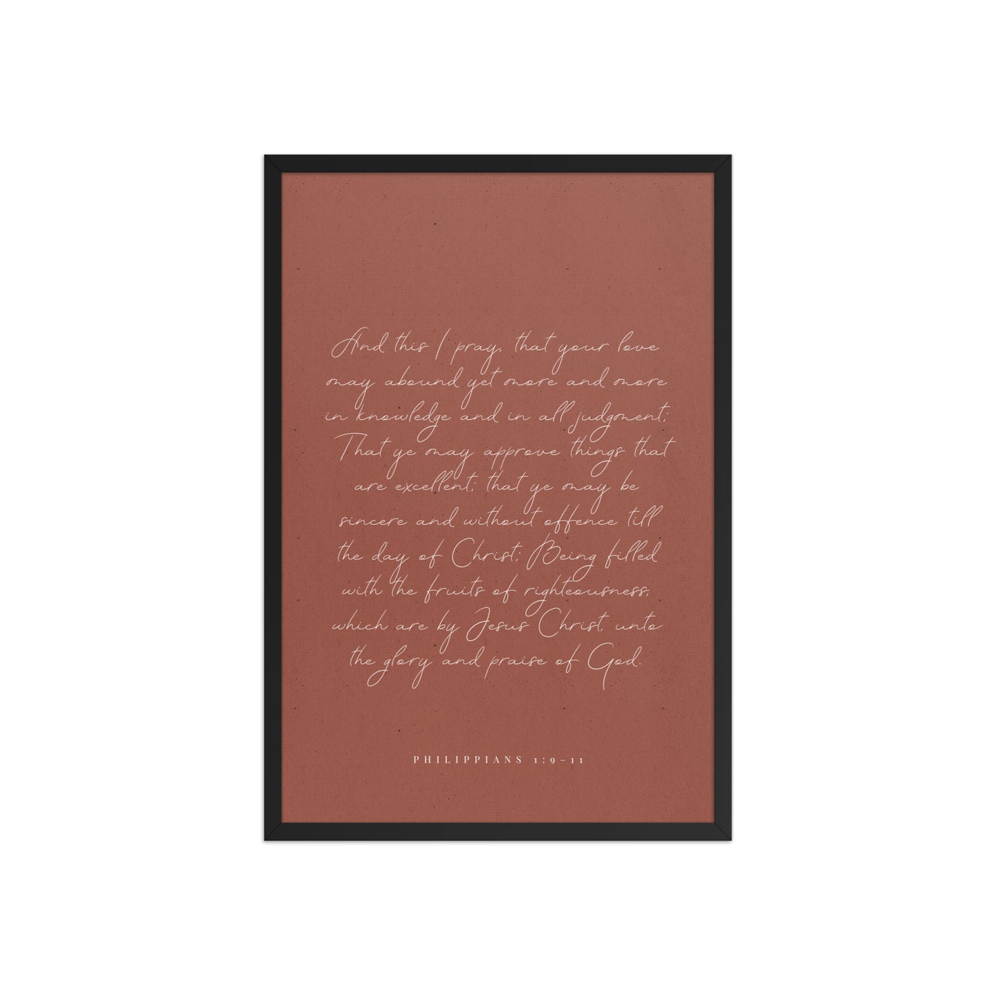 “Abound in Love” – Philippians 1:9–11 KJV Scripture Wall Art
