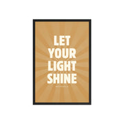 Let Your Light Shine: Matthew 5:16    Black / 8″×10″-Black / 11″×14″-Black / 12″×16″-Black / 12″×18″-Black / 16″×20″ 