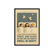 Psalm 4:8 Nursery Wall Art    Unframed Matte Paper / 8″×10″-Unframed Matte Paper / 11″×14″-Unframed Matte Paper / 12″×16″-Unframed Matte Paper / 12″×18″-Unframed Matte Paper / 16″×20″ 