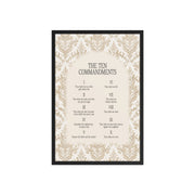 The Ten Commandments: Arch Design Print with Roman Numerals or List