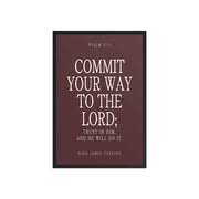 Commit Your Way: Psalm 37:5 Premium Matte Bible Verse Art