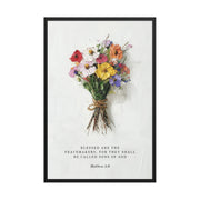 Matthew 5:9 With Flower Bouquet  