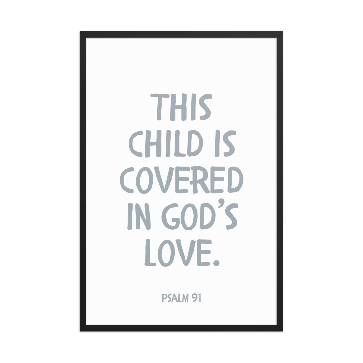 Psalm 91 Verse - A Soft Nursery Wall Art Print