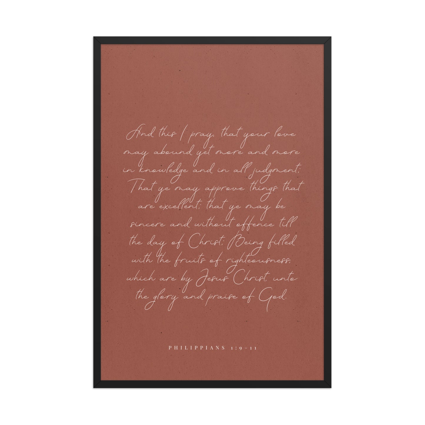 “Abound in Love” – Philippians 1:9–11 KJV Scripture Wall Art