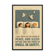 Psalm 4:8 Nursery Wall Art    Unframed Matte Paper / 8″×10″-Unframed Matte Paper / 11″×14″-Unframed Matte Paper / 12″×16″-Unframed Matte Paper / 12″×18″-Unframed Matte Paper / 16″×20″ 