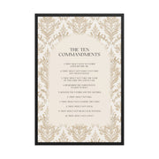 The Ten Commandments: Arch Design Print with Roman Numerals or List    Unframed Matte Paper / 8″×10″ / List-Unframed Matte Paper / 8″×10″ / Roman Numerals-Unframed Matte Paper / 11″×14″ / List-Unframed Matte Paper / 11″×14″ / Roman Numerals-Unframed Matte Paper / 12″×16″ / List 
