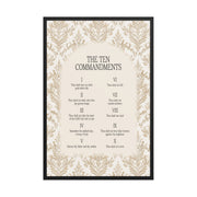 The Ten Commandments: Arch Design Print with Roman Numerals or List