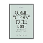 Commit Your Way: Psalm 37:5 Premium Matte Bible Verse Art