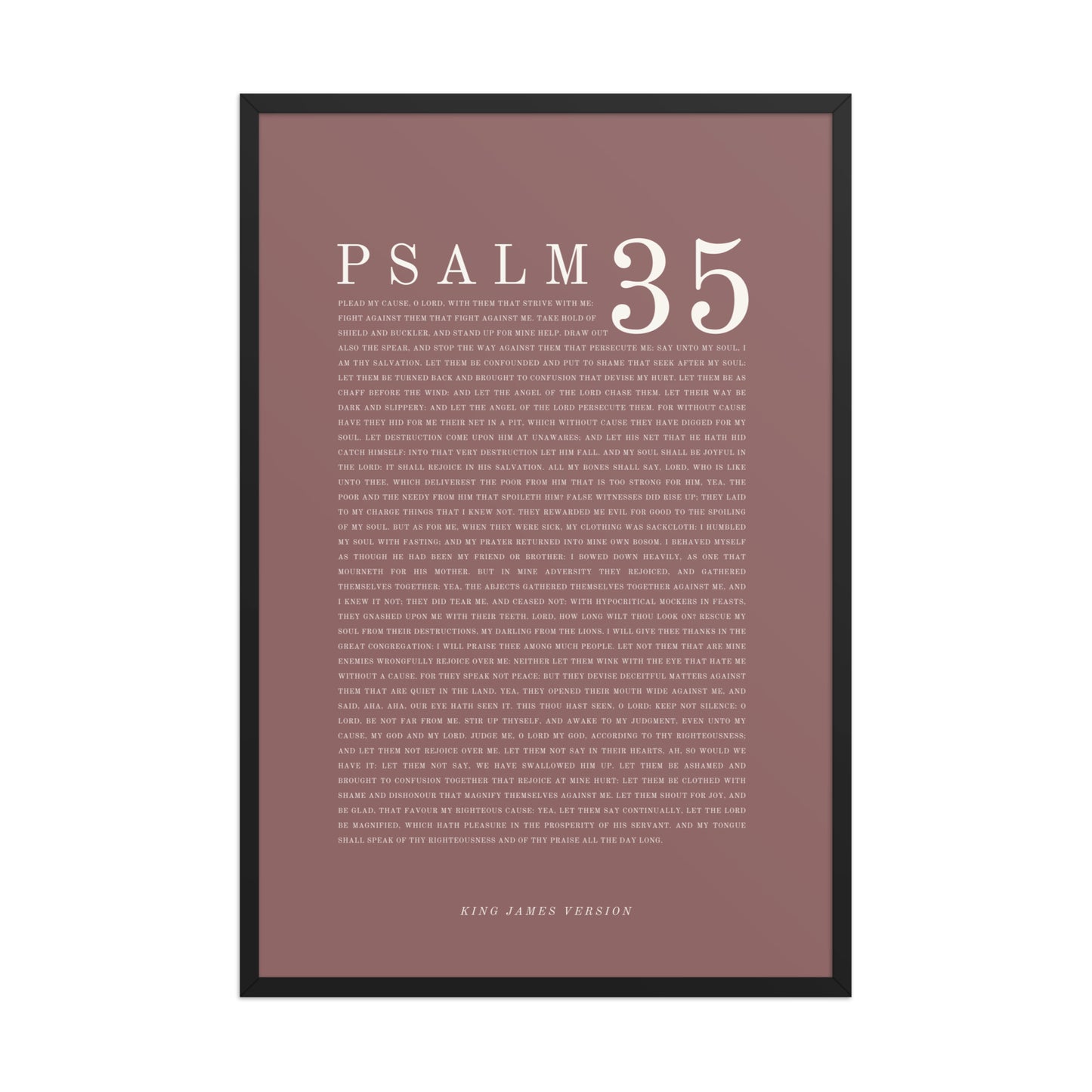 Psalm 35 Full Chapter Wall Art | Complete Scripture Print