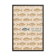 Get Used To Different Christian wall art — Matte Black Frame / 24″×36″ portrait mockup