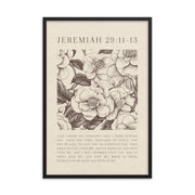 Jeremiah 29:11 - Floral On Beige  