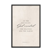 Genesis Verse 1:1 on a Beige Background  