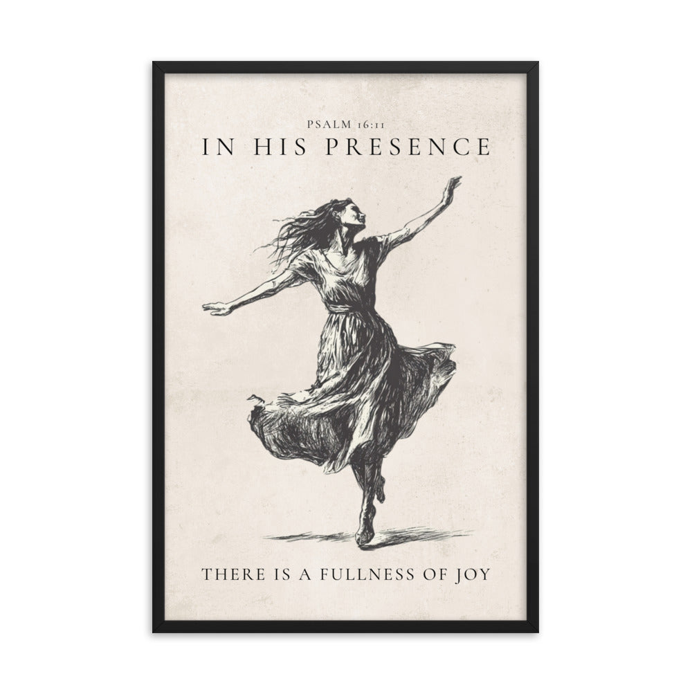Psalm 16:11 Dancer Art On Beige Background  