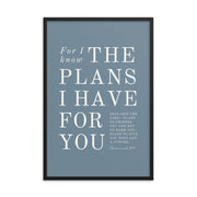 Jeremiah 29:11 Warm Blues Slate Gray 24x36
