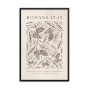 Romans 12:12 Floral On Beige  