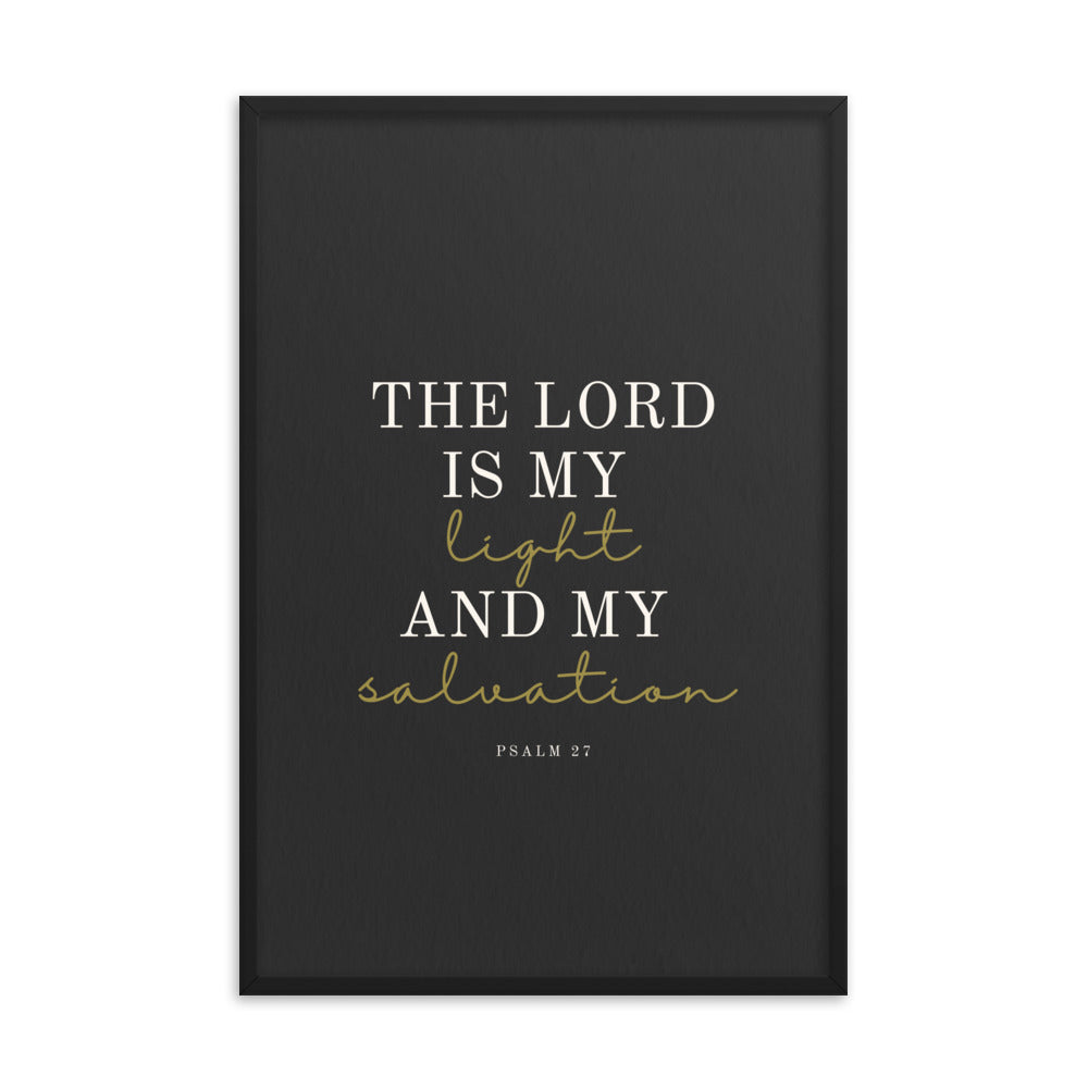 Psalm 27 Quote On dark Background 24x36