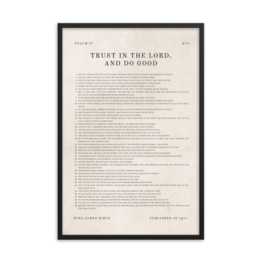 Psalm 37 Entire Chapter On Beige  