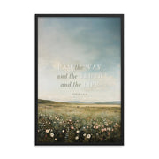 John 14:6 Meadow Scenery With Light Or Dark Text  
