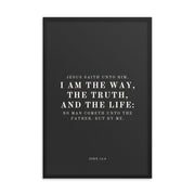 John 14:6 Black 24x36
