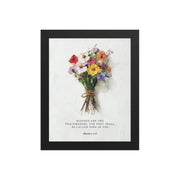 Matthew 5:9 With Flower Bouquet  