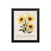 Psalm 37 1-4 Vintage Colorful Floral On Beige Background  