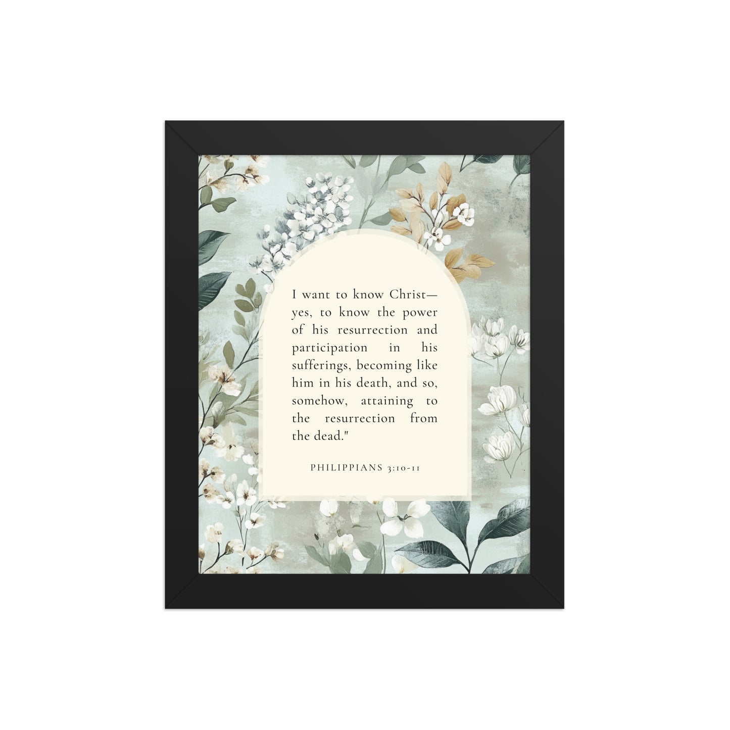Philippians 3:10-11 –  Vintage Flower Arche  