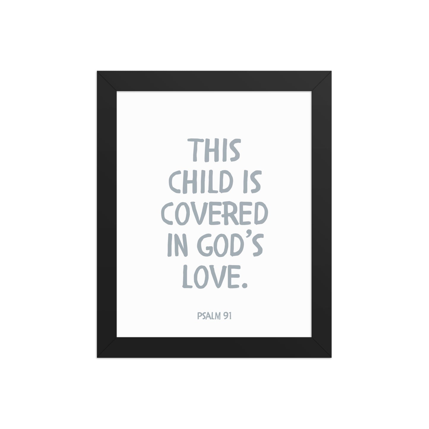 Psalm 91 Verse - A Soft Nursery Wall Art Print