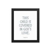 Psalm 91 Verse - A Soft Nursery Wall Art Print