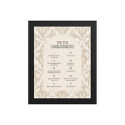 The Ten Commandments: Arch Design Print with Roman Numerals or List    Unframed Matte Paper / 8″×10″ / List-Unframed Matte Paper / 8″×10″ / Roman Numerals-Unframed Matte Paper / 11″×14″ / List-Unframed Matte Paper / 11″×14″ / Roman Numerals-Unframed Matte Paper / 12″×16″ / List 