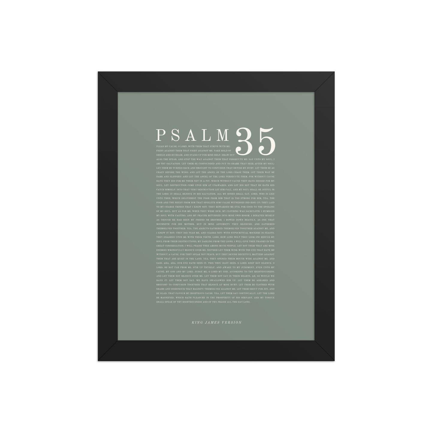 Psalm 35 Full Chapter Wall Art | Complete Scripture Print