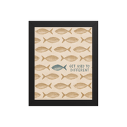Get Used To Different Christian wall art — Matte Black Frame / 8″×10″ portrait mockup