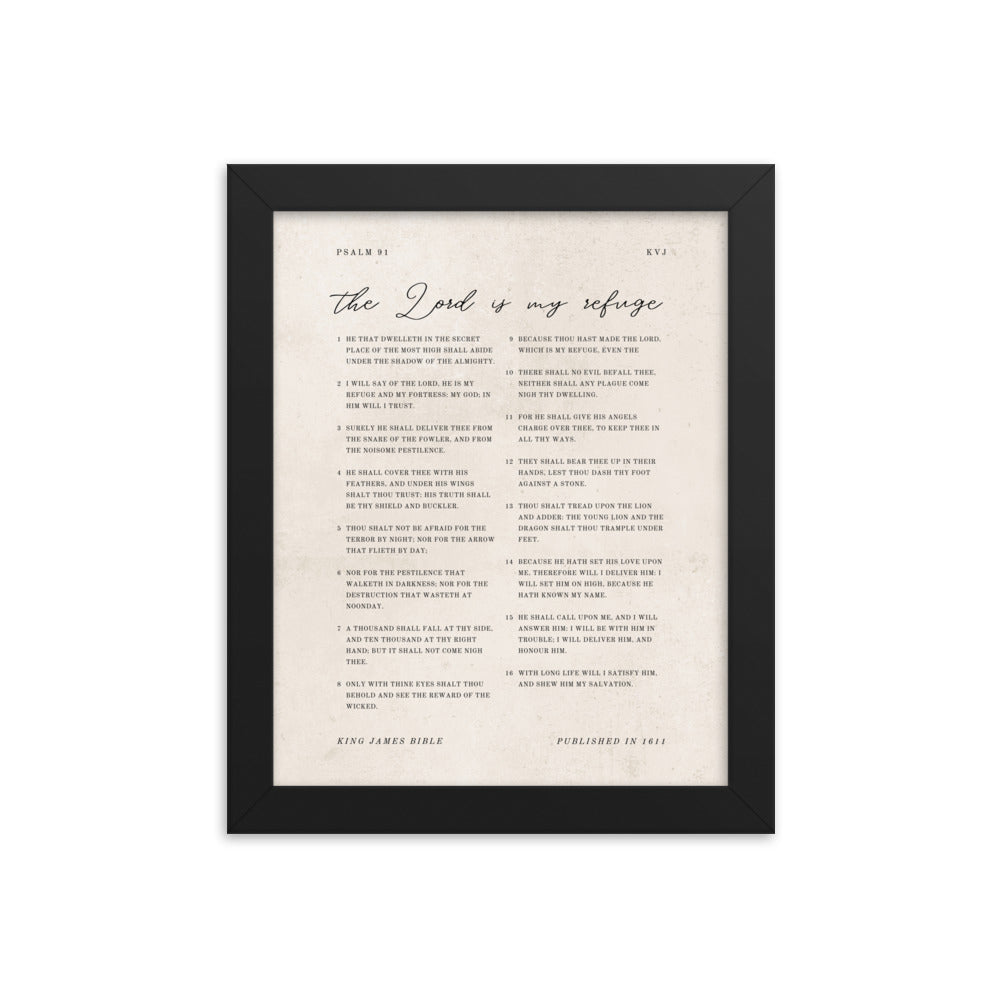 Psalm 91 KJV Entire Chapter On Beige  