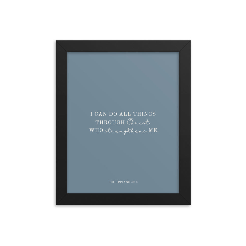 Philippians 4:13 Print - Light Blue Background  