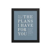 Jeremiah 29:11 Warm Blues Slate Gray 8x10