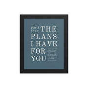 Jeremiah 29:11 Warm Blues Cadet Blue 8x10