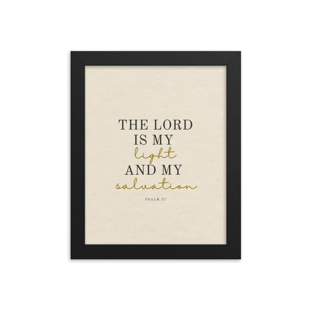 Psalm 27 Quote On light Background 8x10