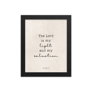 Psalm 27 Quote In Print And Script Lettering On Beige  