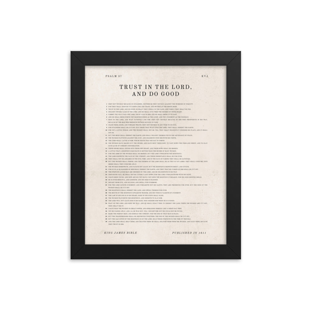 Psalm 37 Entire Chapter On Beige  