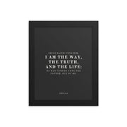 John 14:6 Black 8x10