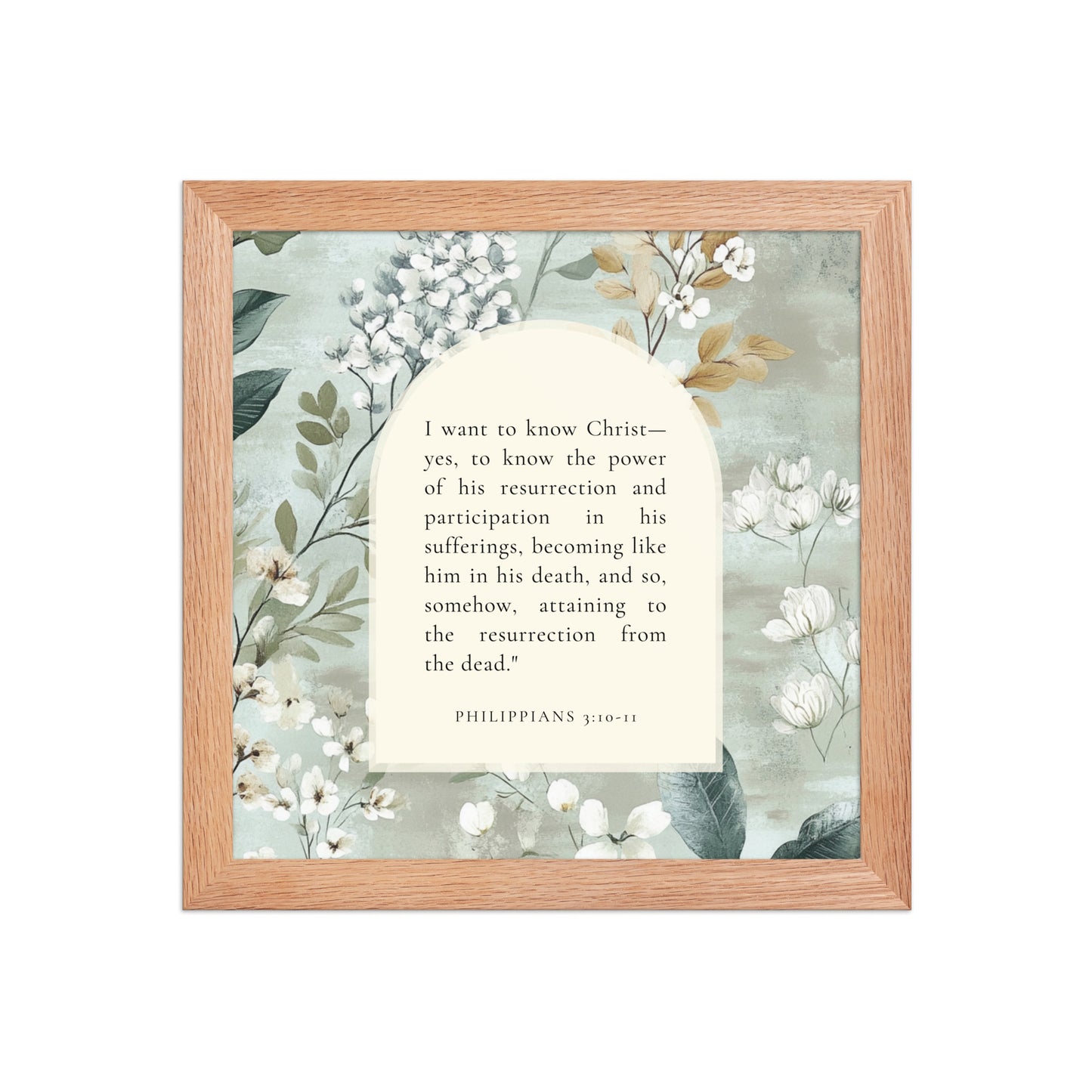 Philippians 3:10-11 –  Vintage Flower Arche  