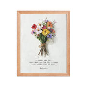Matthew 5:9 With Flower Bouquet  