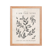 John 15:5 Vintage Floral On Beige Background  