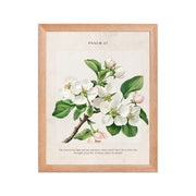 Psalm 27 Quote Vintage Floral On Beige Background  