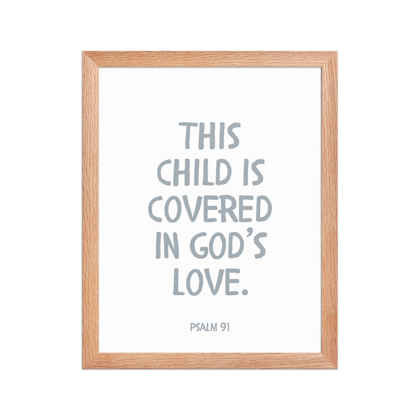Psalm 91 Verse - A Soft Nursery Wall Art Print