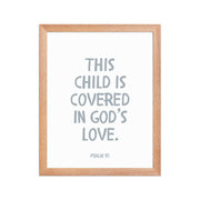 Psalm 91 Verse - A Soft Nursery Wall Art Print