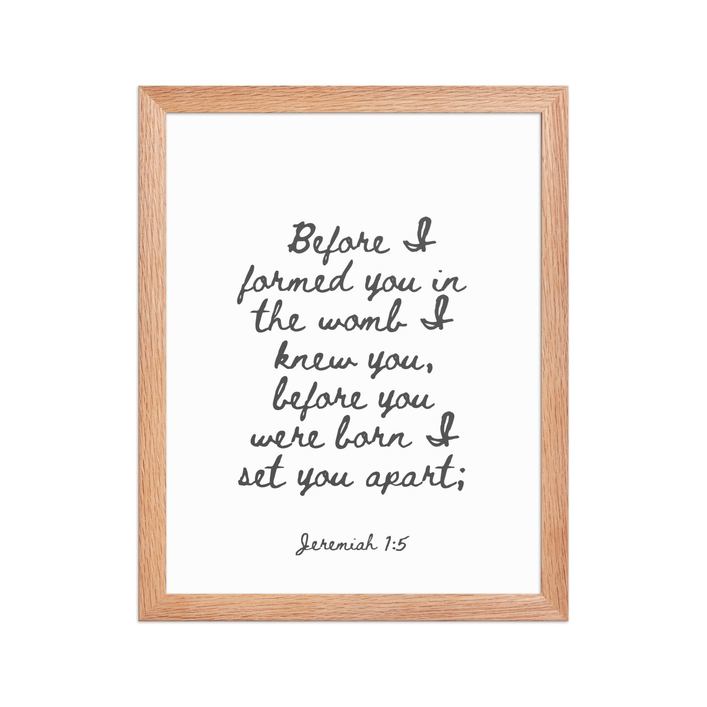 Jeremiah 1:5 - Framed Bible Verse Print