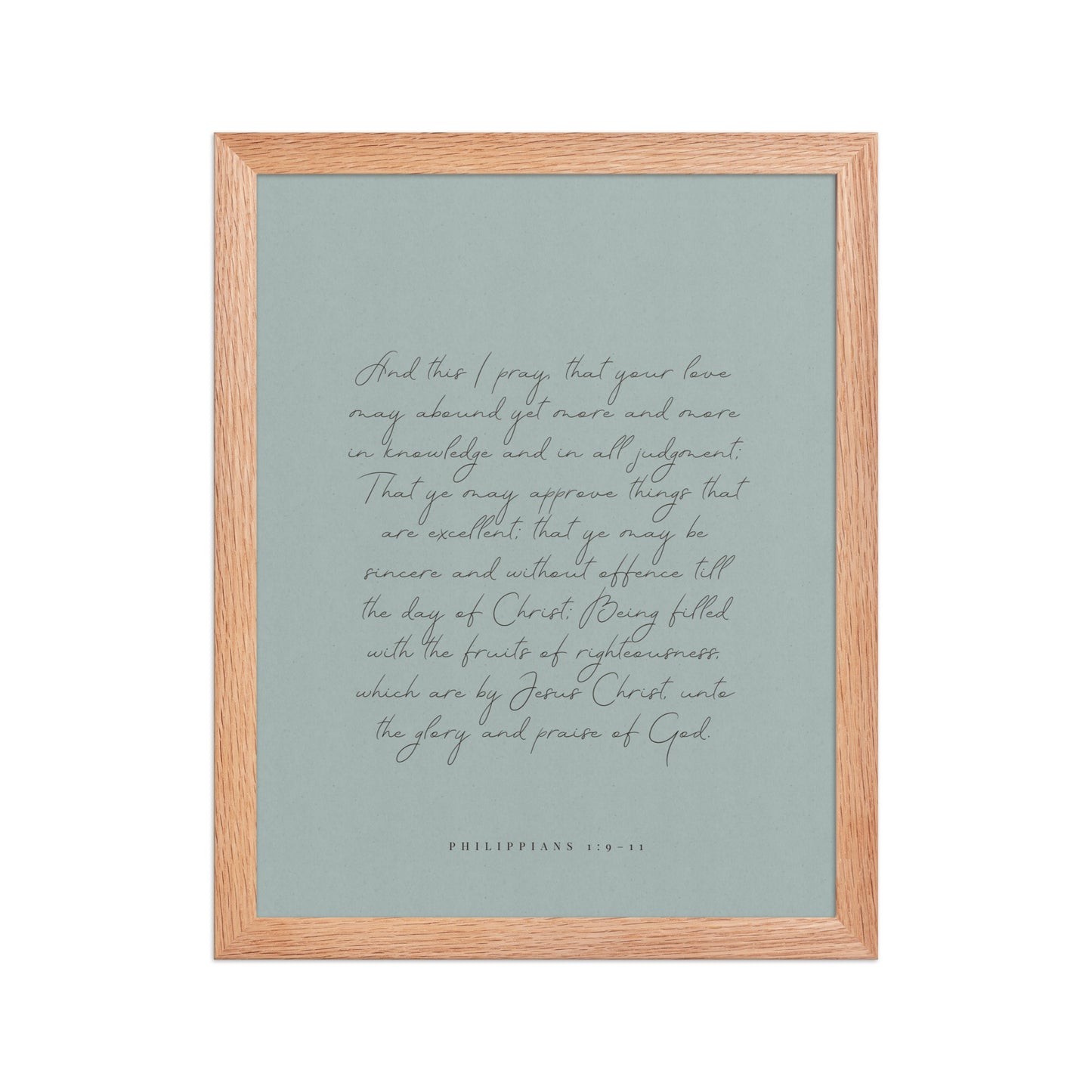 “Abound in Love” – Philippians 1:9–11 KJV Scripture Wall Art