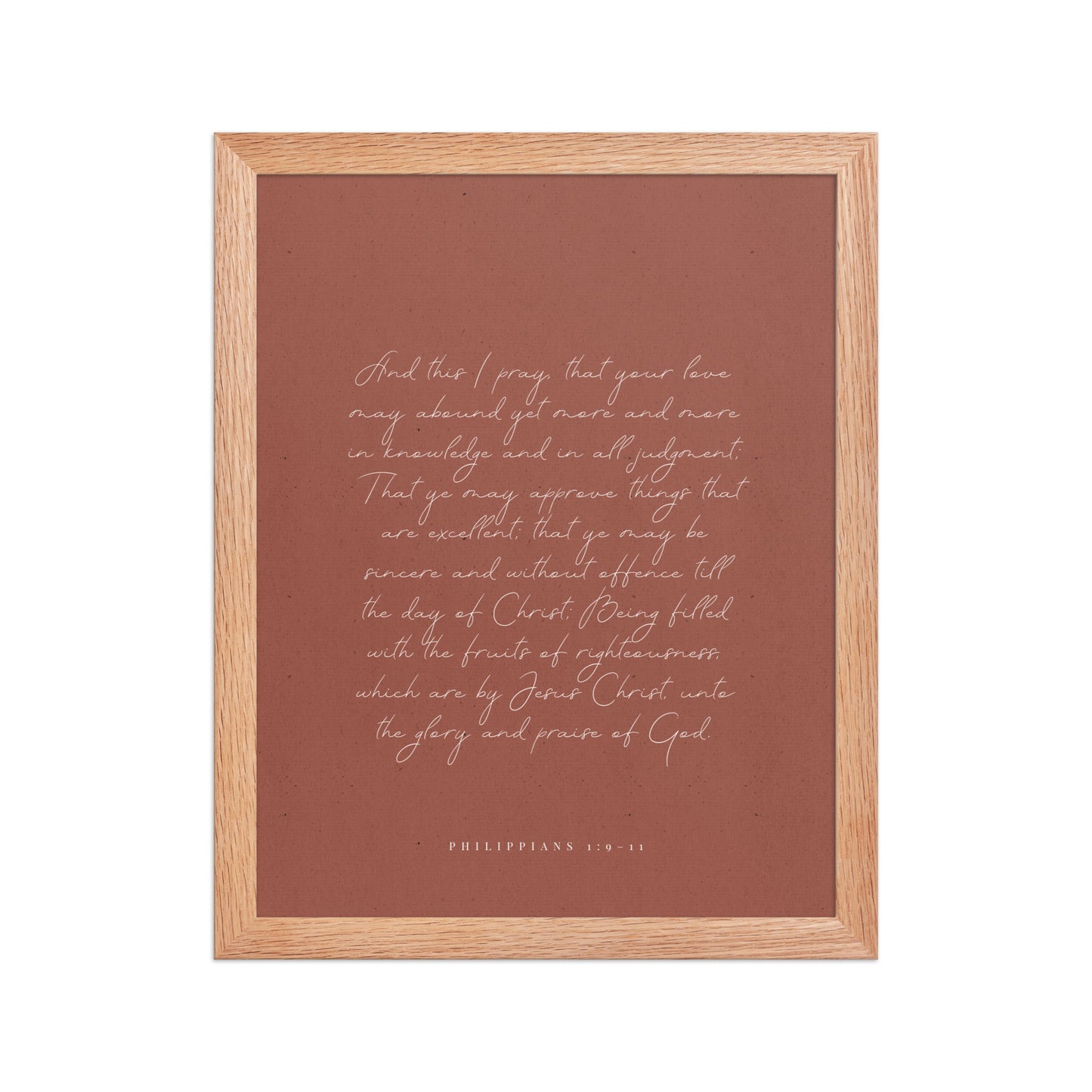 “Abound in Love” – Philippians 1:9–11 KJV Scripture Wall Art