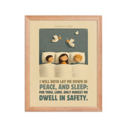 Psalm 4:8 Nursery Wall Art    Unframed Matte Paper / 8″×10″-Unframed Matte Paper / 11″×14″-Unframed Matte Paper / 12″×16″-Unframed Matte Paper / 12″×18″-Unframed Matte Paper / 16″×20″ 